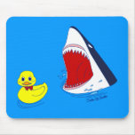 The Duck and The Shark Doodle Art Mousepad