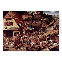The Dutch Proverbs  By Bruegel D. Ä. Pieter Cards