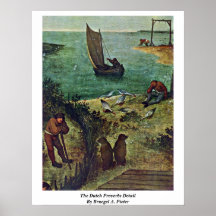 The Dutch Proverbs Detail By Bruegel A. Pieter Print