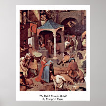The Dutch Proverbs Detail By Bruegel A. Pieter Posters