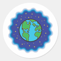 The Earth at Night design Stickers
