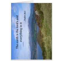 The Earth is The Lord's....Christian blank card