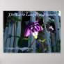 THE EARTH LAUGHS IN FLOWERS - BLUE COLUMBINE POSTER
