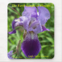 THE EARTH LAUGHS IN FLOWERS - PURPLE IRIS mousepads