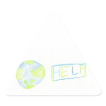 the Earth needs Help Triangle Sticker