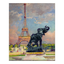The Eiffel Tower and the Elephant by Fremiet posters