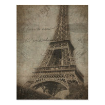 The Eiffel Tower in Paris postcard