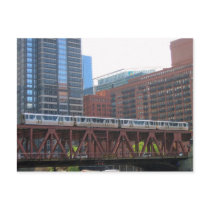 The El over Lake Street Post Card