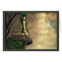 The Elfin - Calendar 2009 Month at a Glance Greeting Card