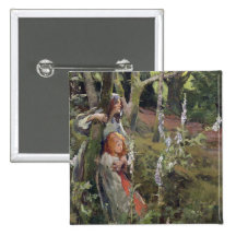 The Enchanted Wood (oil on canvas) Pinback Button