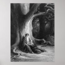 The Enchanter Merlin and the Fairy Vivien Print