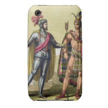 The Encounter between Hernando Cortes (1485-1547) Case-Mate iPhone 3 Cases