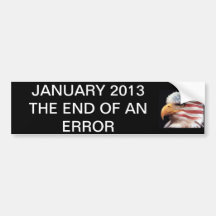 THE END OF AN ERROR BUMPER STICKERS