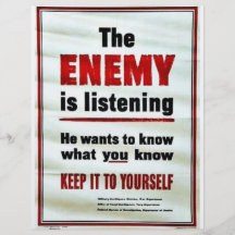 The Enemy Is Listening Flyers