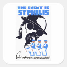 The Enemy Is Syphilis Sticker