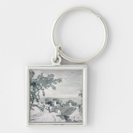 The Entrance to the Village of Edensor, 1801 Keychain