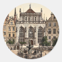 The Exchange and Artushof, Danzig, West Prussia, G Sticker