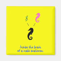 The Existential Seahorse_Inside The Brain Fridge Magnets