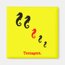 The Existential Seahorse_Teenagers Refrigerator Magnets
