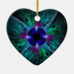 The Eye Abstract Art Heart Ornament