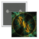 The Eye of the Jungle Abstract Art Button (square)