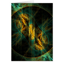 The Eye of the Jungle Abstract Art Greeting Card