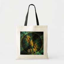 The Eye of the Jungle Abstract Art Monogram Bag