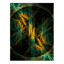 The Eye of the Jungle Abstract Art Postcard