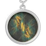 The Eye of the Jungle Abstract Silver Necklace