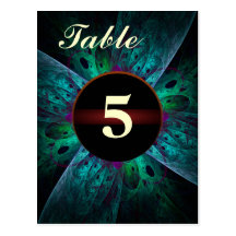 The Eye Table Number Postcard