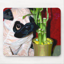 The Eyes of a Pug Mouse Mat