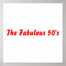 The Fabulous 50's Poster