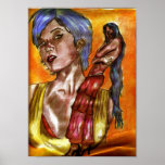 the face of girl print