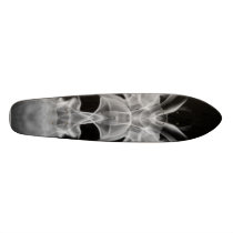 The faces of good and evil skate deck