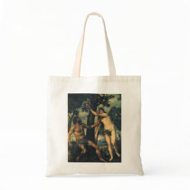 The Fall of Man; Adam and Eve by Titian Tote Bag