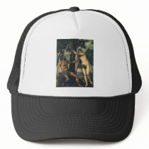 The Fall of Man; Adam and Eve by Titian Trucker Hats