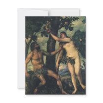 The Fall of Man; Adam and Eve by Titian Personalized Announcements