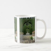 The famed gardens of the Alhambra, Granada, Spain Mugs