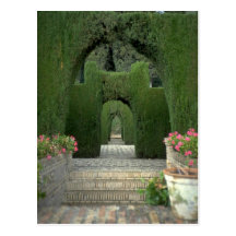 The famed gardens of the Alhambra, Granada, Spain Postcards