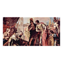 The Family Of Dario Before Alexander The Great Custom Photo Card