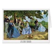 The Family Reunion, By Bazille Frédéric Greeting Card