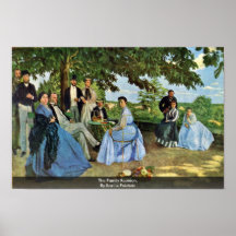 The Family Reunion, By Bazille Frédéric Poster