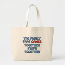 The Family That Games Together Canvas Bags