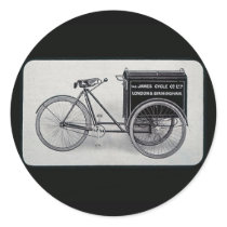 The Famous James Vintage Delivery Bicycle Sticker