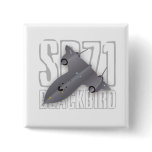 The fastest supersonic spy plane: SR-71 Blackbird Pinback Button
