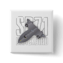 The fastest supersonic spy plane: SR-71 Blackbird Pinback Button