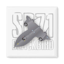 The fastest supersonic spy plane: SR-71 Blackbird Fridge Magnet