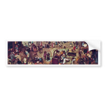 The Fight Between Carnival And Lent,  By Bruegel Bumper Sticker