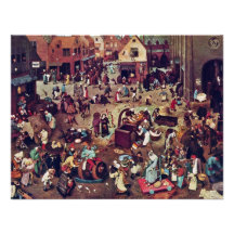 The Fight Between Carnival And Lent,  By Bruegel Invitations