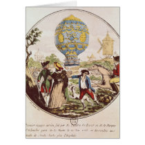 The First Aerial Voyage by Monsieur Francois Greeting Card